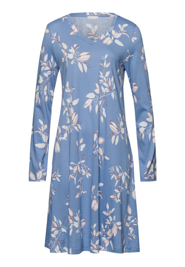 74847 Sleep And Lounge Long Sleeve Nightgown 95cm - 2158 Pearly Flowers